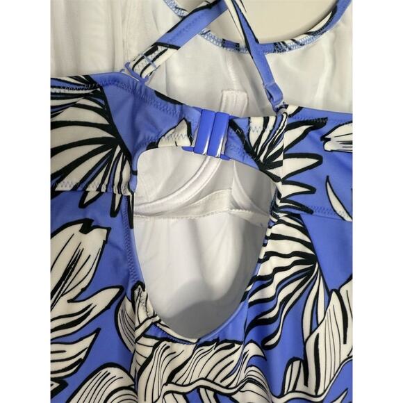 Freya Women's Floral Underwire One Piece Swimsuit Blue Size 36DD - Picture 3 of 12
